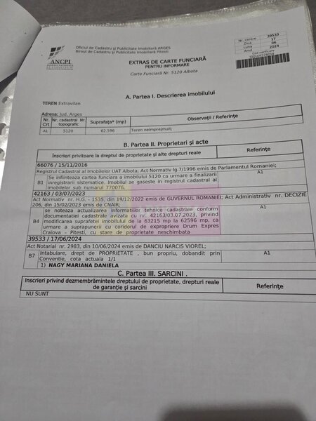 6,26 ha langa DEx12 Pitesti | 2,95 €/mp | acces DJ Pitesti–Craiova